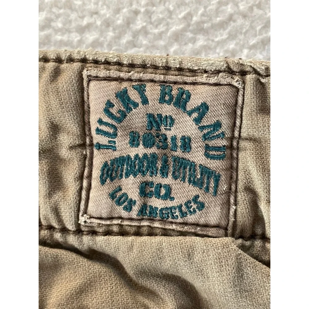 Lucky‎ Brand Mens 40 Cargo Shorts Brown Outdoor Utility Cotton Casual